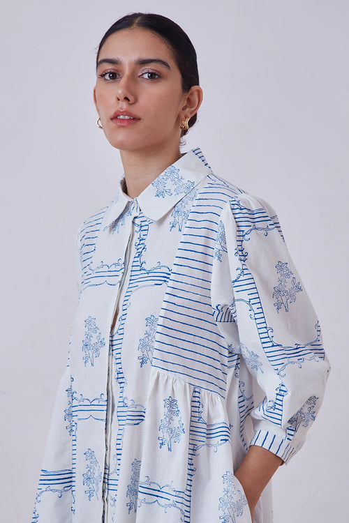 Puro Blue Hand Printed Dress