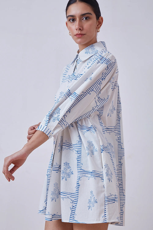 Puro Blue Hand Printed Dress