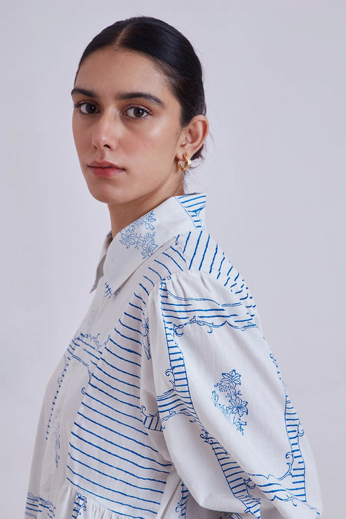 Puro Blue Hand Printed Dress