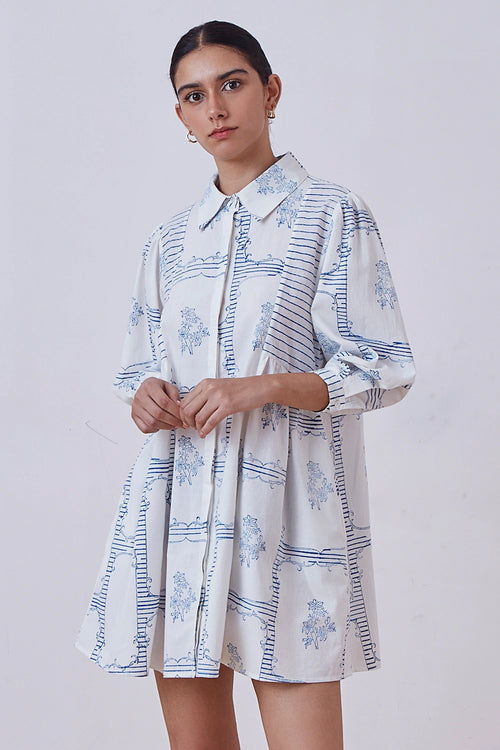 Puro Blue Hand Printed Dress