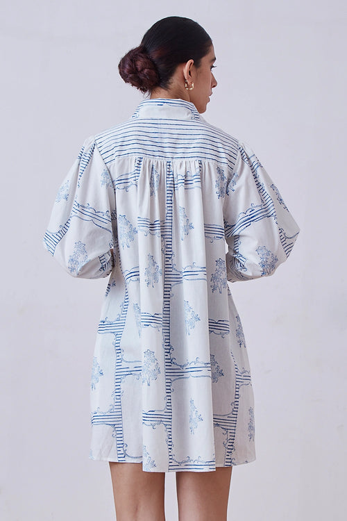 Puro Blue Hand Printed Dress