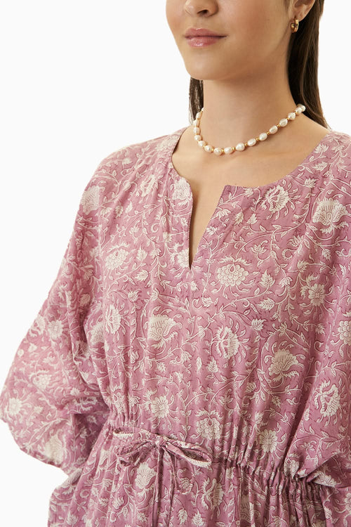 Purple Kochi Long Kaftan