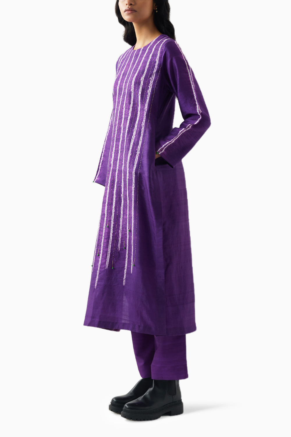 Purple Native Metal Kurta