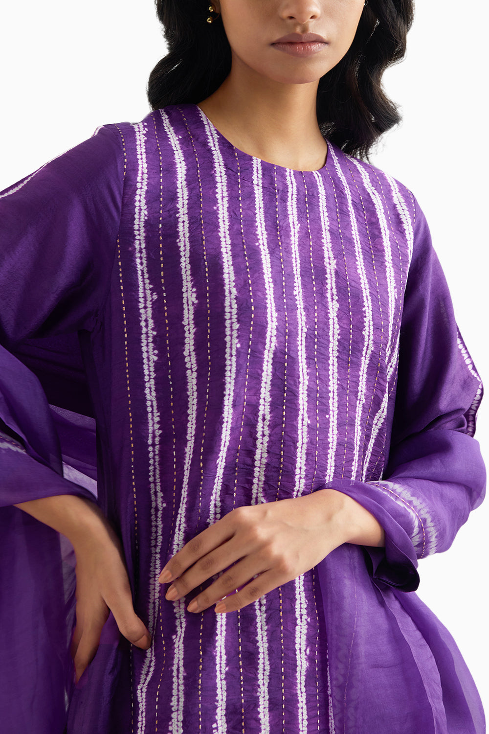 Purple Native Metal Kurta