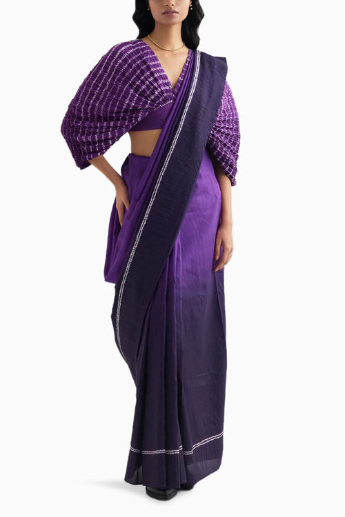 Purple Ombre Noble Saree