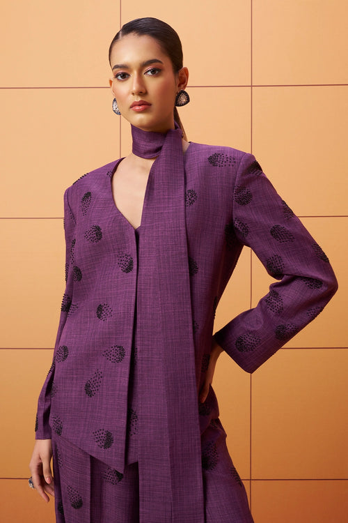 Oraaya Embellished Blazer and Trousers