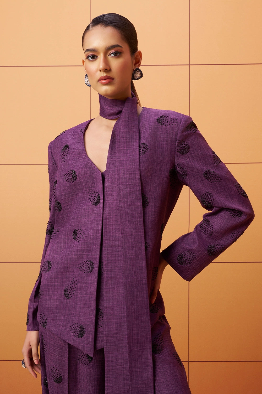 Oraaya Embellished Blazer and Trousers