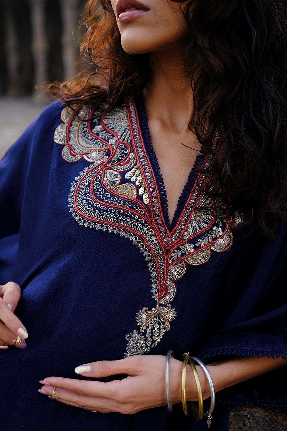 Nila Purple Kaftan