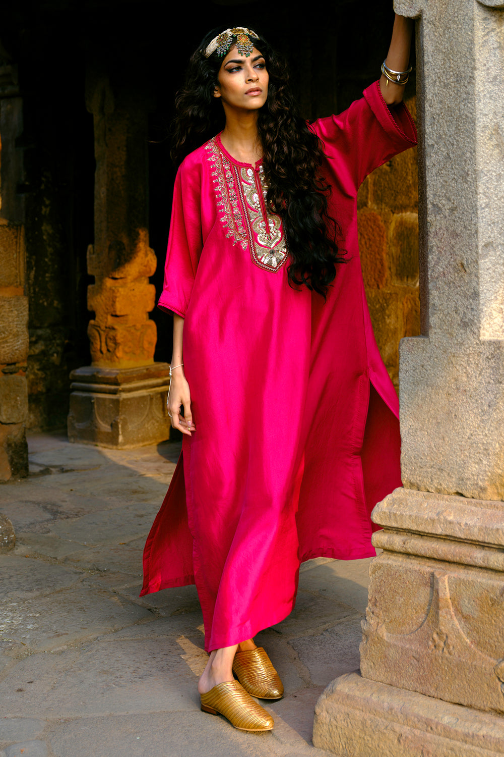Leila Pink Kaftan