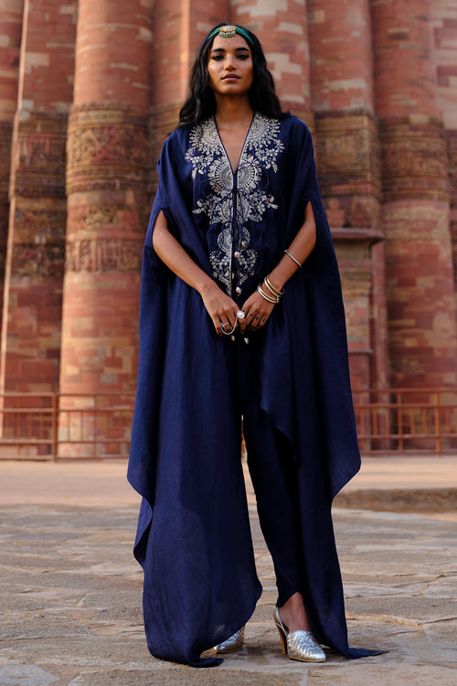 Fara Purple Cape With Dhoti Set
