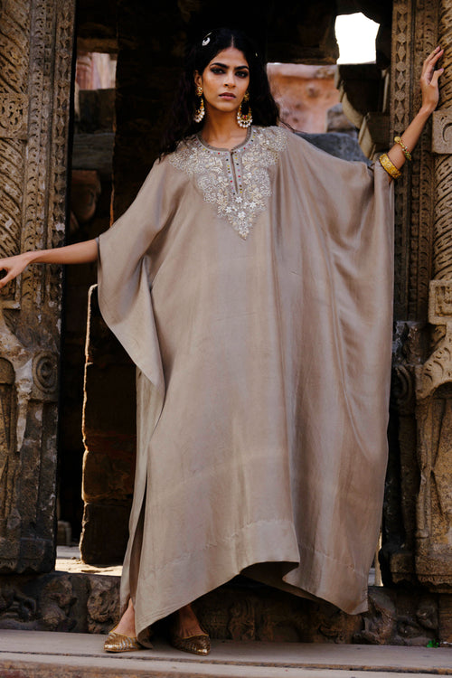 Akira Golden Beige Kaftan