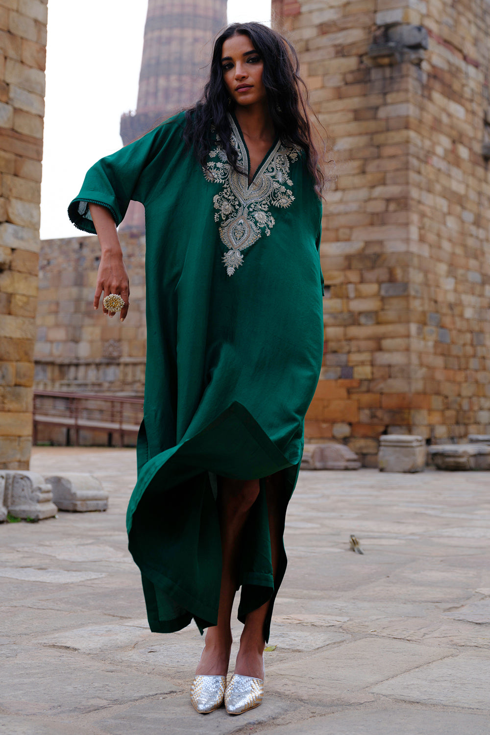 Aisha Emerald Green Kaftan
