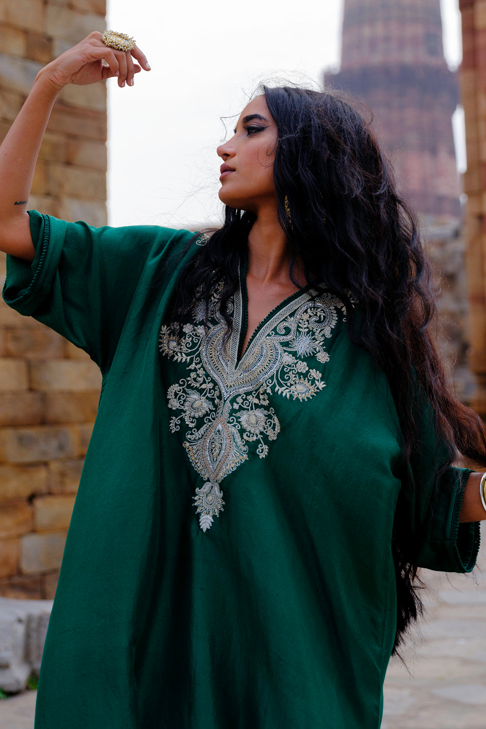 Aisha Emerald Green Kaftan