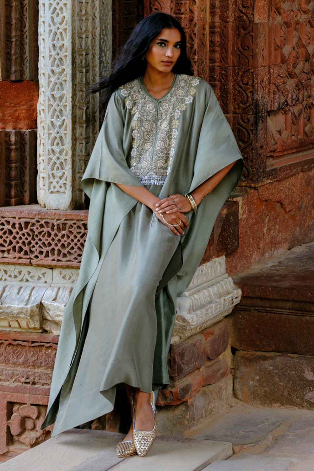 Zuri Mint Green Kaftan