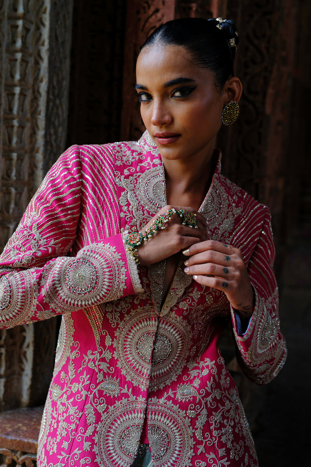 Jewel Mint Green Lehenga with Jacket Set