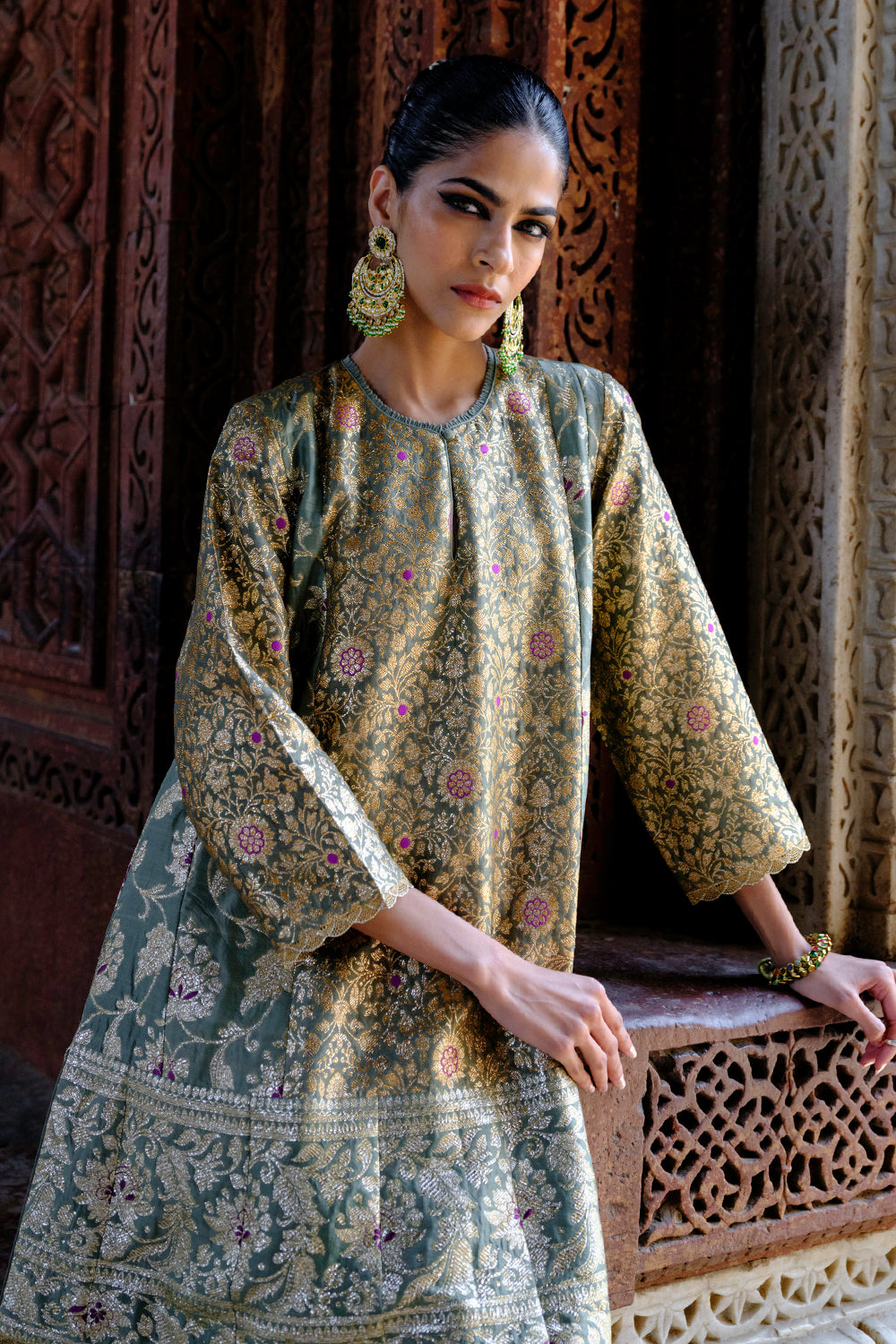 Ayesha Mint Green Kurta With Dhoti