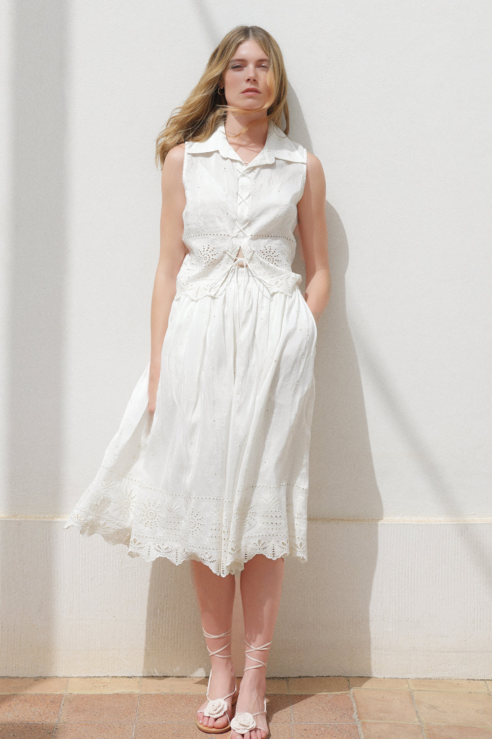 Freya White Skirt