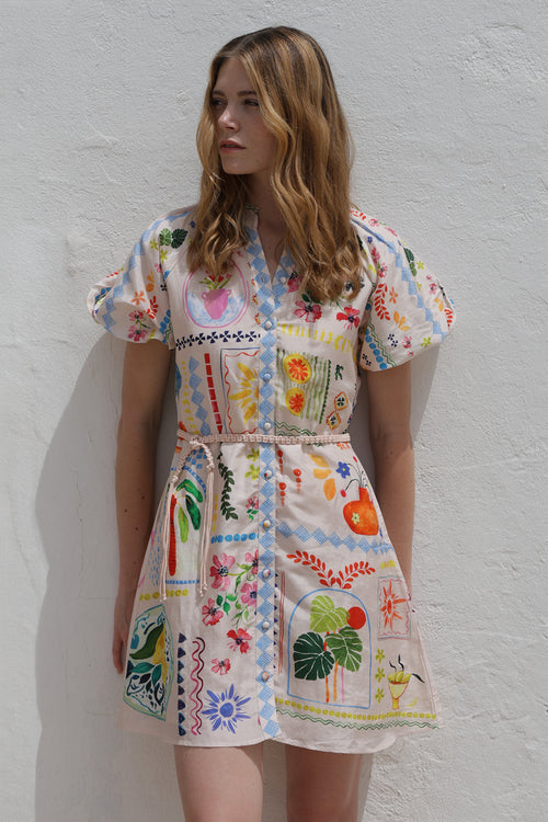 Florence Postcard Mini Dress