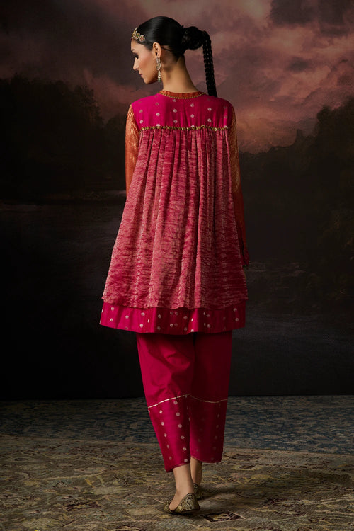 Rehana Rust And Rani Pink Tunic