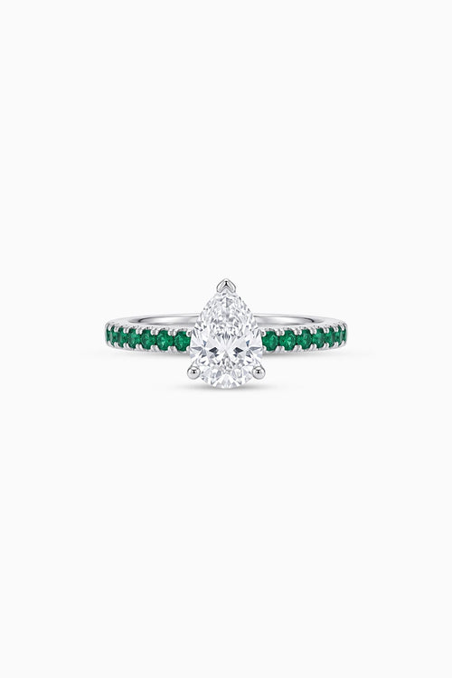 Nina Pear Solitaire Ring