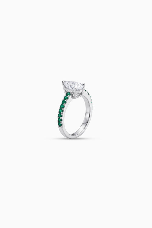 Nina Pear Solitaire Ring