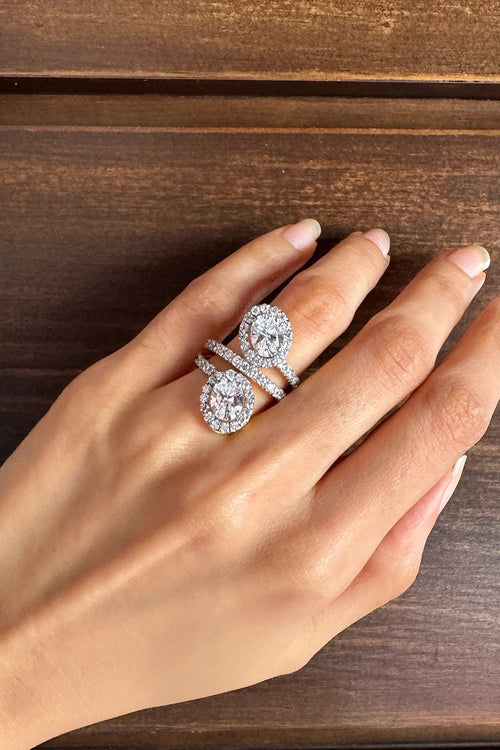 Infinite Oval Twin Stone Ring
