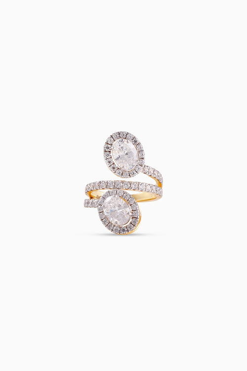Infinite Oval Twin Stone Ring