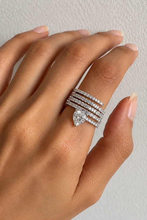 Cordelia Heart Cut Swirl Ring