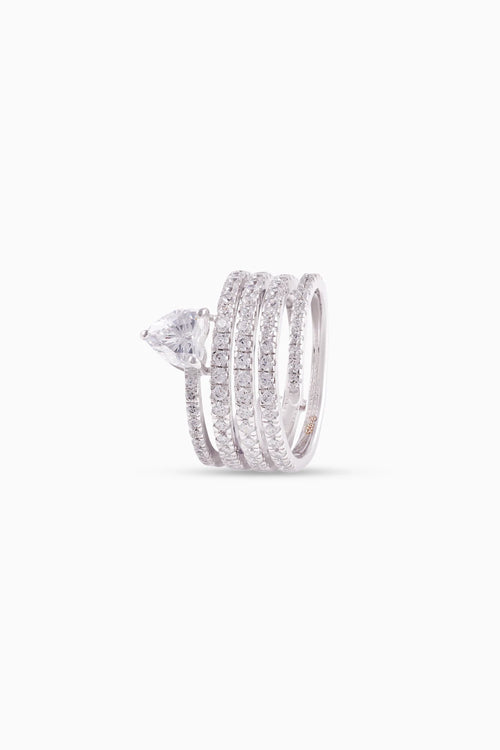 Cordelia Heart Cut Swirl Ring