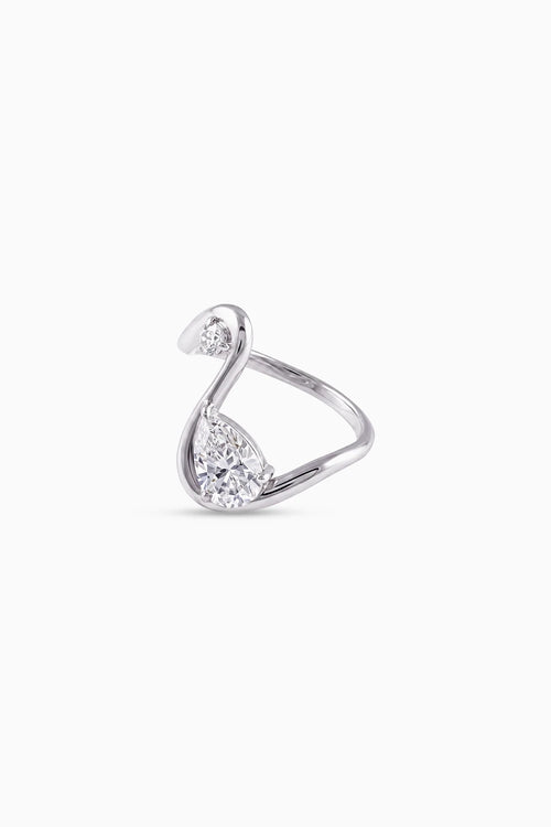 The Spiral Pear Sculpted Ring