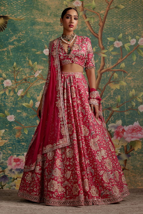 Starlet Royal Fuschia Print Lehenga Set