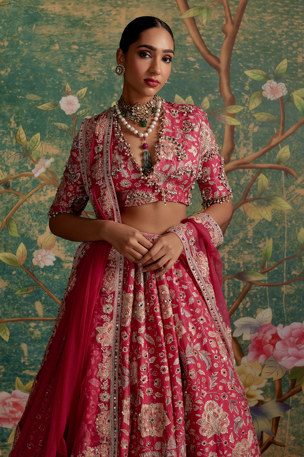 Starlet Royal Fuschia Print Lehenga Set