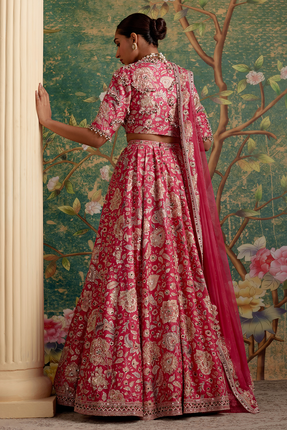 Starlet Royal Fuschia Print Lehenga Set