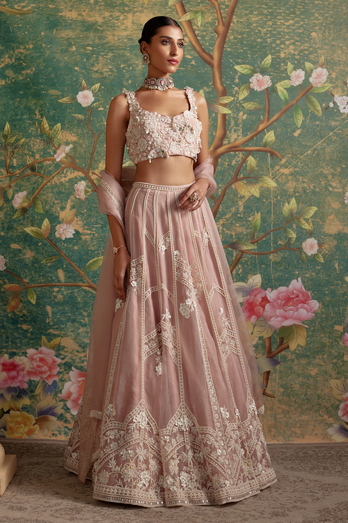 Grace Dusky Pink Lehenga Set