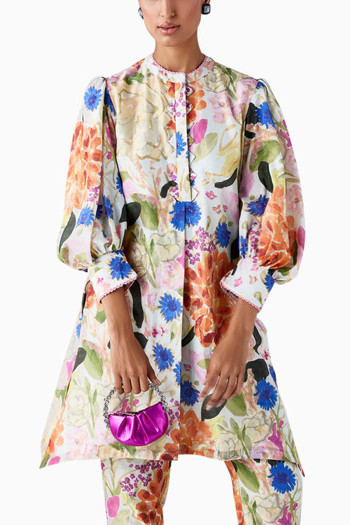 Kassia Green Multicolored Kurta Set