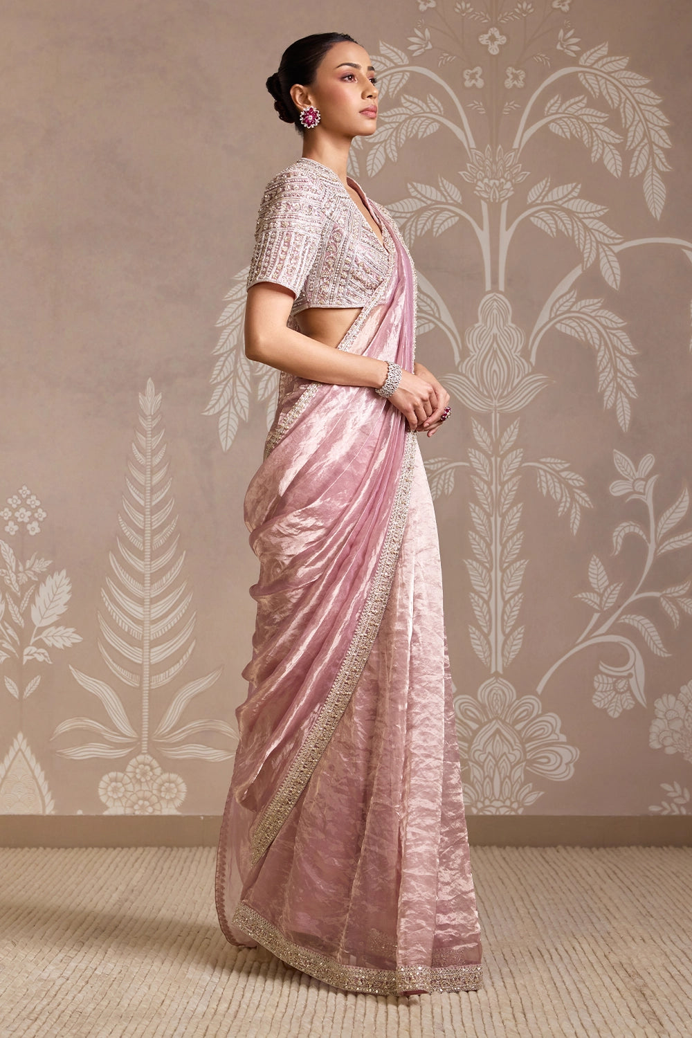 Twilight Lilac Wrap Sari Set