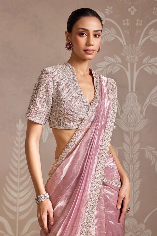 Twilight Lilac Wrap Sari Set