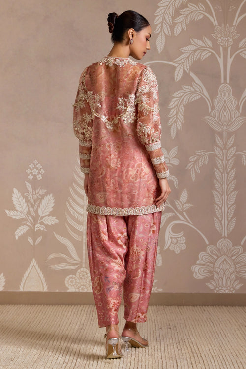 Tether Coral Print Kurta Set