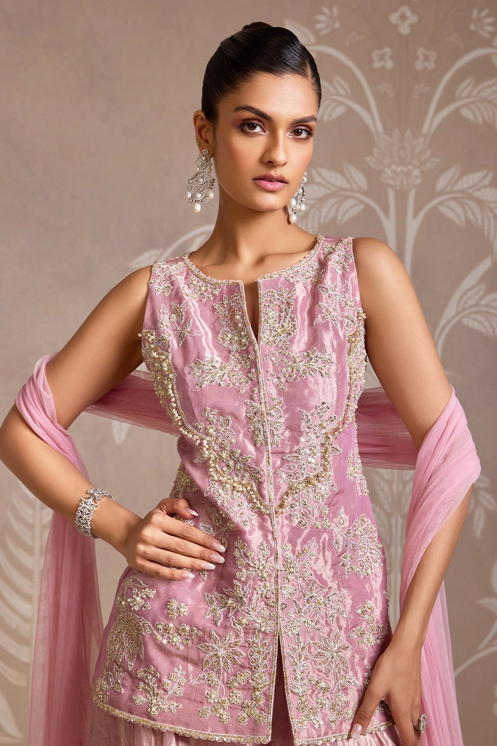 Furl Lavish Lilac Sharara Set