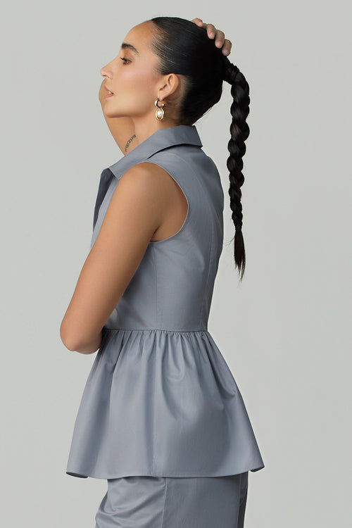 Powder Blue Egyptian Cotton Tennis Top