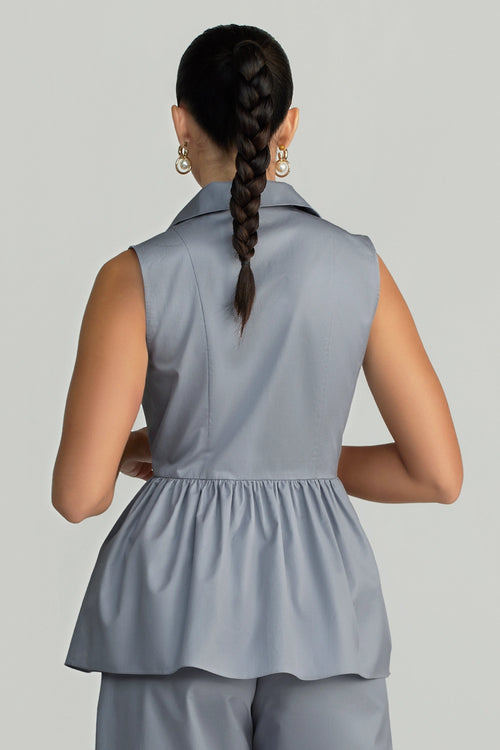Powder Blue Egyptian Cotton Tennis Top