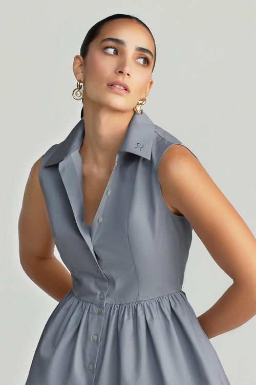 Powder Blue Egyptian Cotton Tennis Top