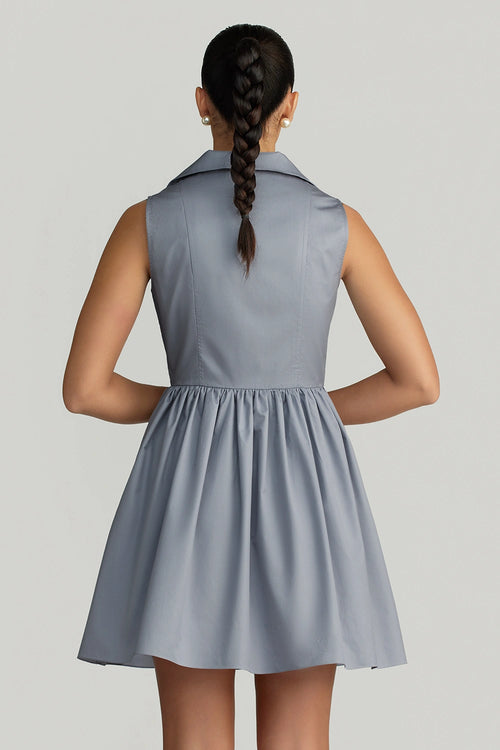 Powder Blue Egyptian Cotton Short Tennis Dress