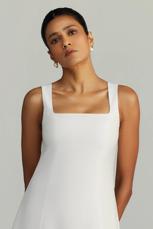 Pearl Stretch Suiting Midi Dress