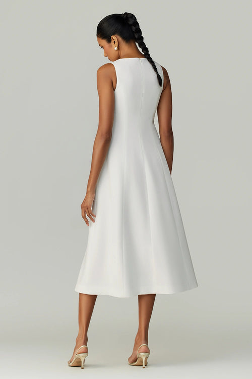Pearl Stretch Suiting Midi Dress