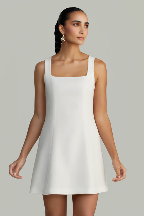 Pearl Stretch Suiting Mini Dress