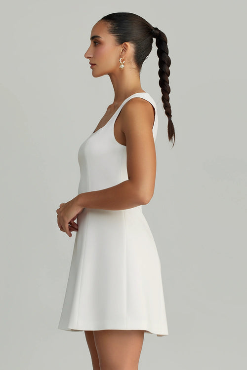 Pearl Stretch Suiting Mini Dress