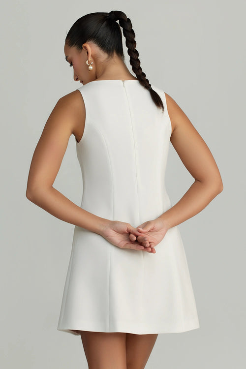 Pearl Stretch Suiting Mini Dress