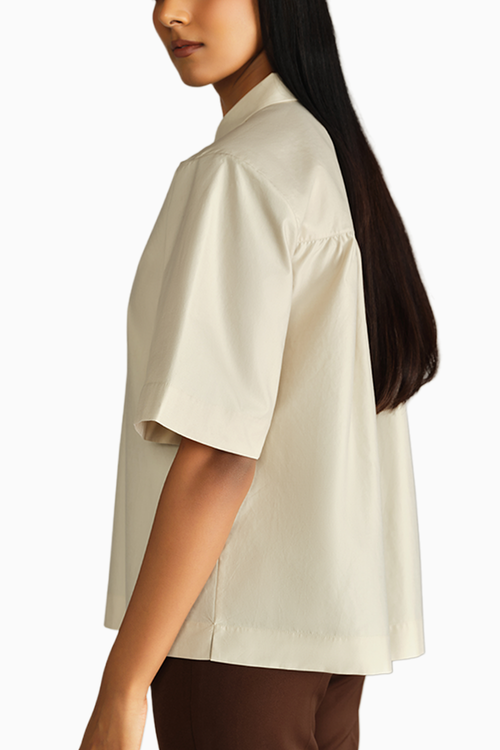 Fawn Egyptian Cotton Bowling Shirt