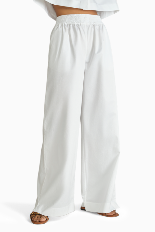 White Egyptian Cotton Trousers